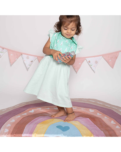 Tiny Snooze Rainbow Organic Cotton Playmat-Soft & Easy To Wash-0M+