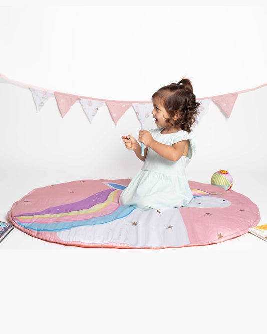 Tiny Snooze Unicorn Organic Cotton Playmat-Soft & Easy To Wash-Light Weight & Portable-0M+