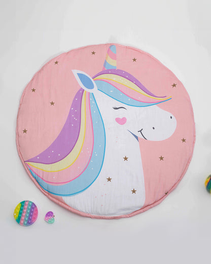 Tiny Snooze Unicorn Organic Cotton Playmat-Soft & Easy To Wash-Light Weight & Portable-0M+