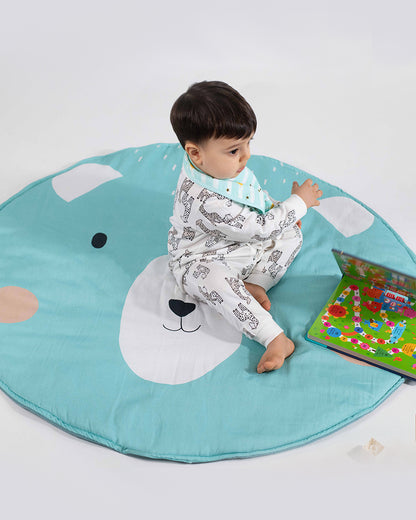 Tiny Snooze Bear Cotton Playmat-Soft & Easy To Wash-0M+