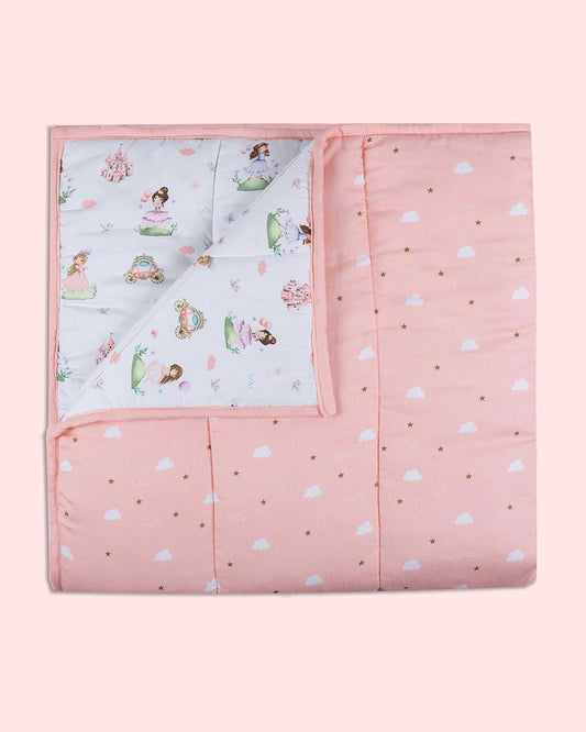 Tiny Snooze Fairytale Baby Quilt-Organic Cotton-Soft & Hypoallergenic Filling-For Infants