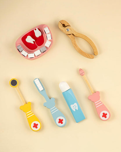 Playbox Happy Teeth-Includes 10 Teeth & 6 Tools-Promotes Role Play-Pretend & Play Toy-12M+