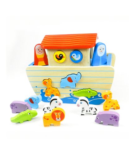 Playbox Wild Cruise-Includes Ship & 14 Animals-Enhances Hand Eye Coordination-Shape Sorter & Stacker-Learning & Educational Toys-12M+