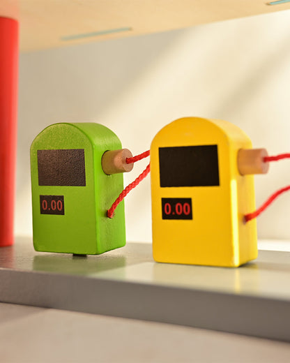 Playbox Drive In Car Parking Garage-3 Different Levels-Includes 2 Ramp, 1 Helicopter & 3 Cars-Promotes Motor Skills & Creativity-Pretend & Play Toy-12M+