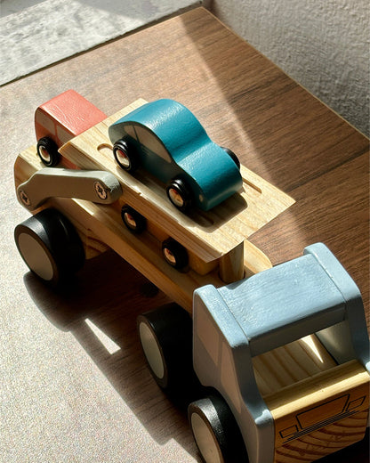 Playbox Get Set Go Car Carrier-Includes 3 Cars & Carrier-Enhances Motor Skills-Vehicle Toy-9M+