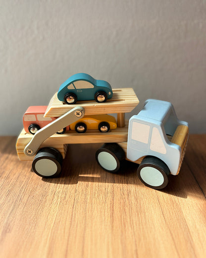 Playbox Get Set Go Car Carrier-Includes 3 Cars & Carrier-Enhances Motor Skills-Vehicle Toy-9M+