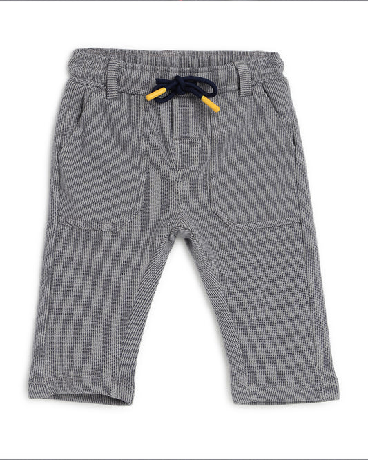 Chicco Grey Trouser-Solid-Cotton-For Infants