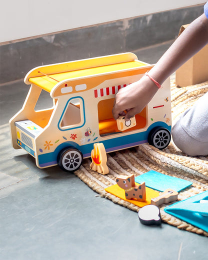 Playbox Little Camper-Enhances Motor Skills & Role Play-Vehicle Toy-9M+