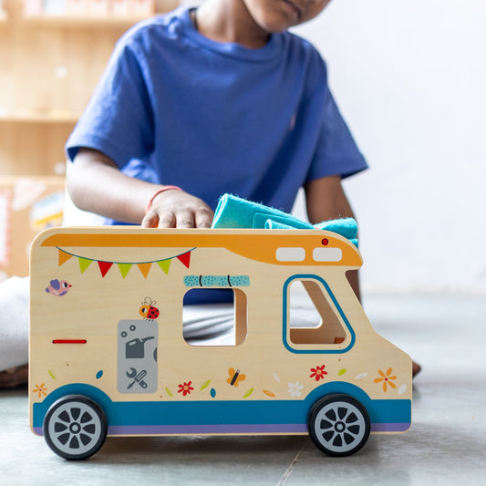 Playbox Little Camper-Enhances Motor Skills & Role Play-Vehicle Toy-9M+