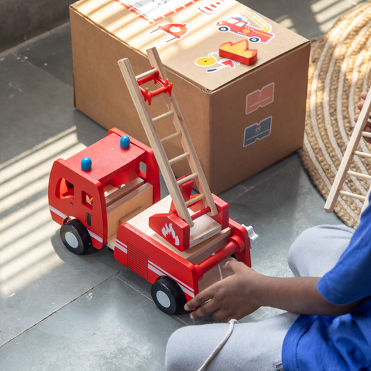 Playbox Marshall's Fire Truck-Includes 2 Fire Men & Fire Truck-Enhances Motor Skills-Vehicle Toy-9M+