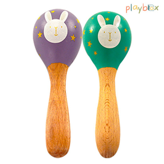 Playbox Forest Rattle-Pack of 2-Improves Auditory Stimulation-For Infants