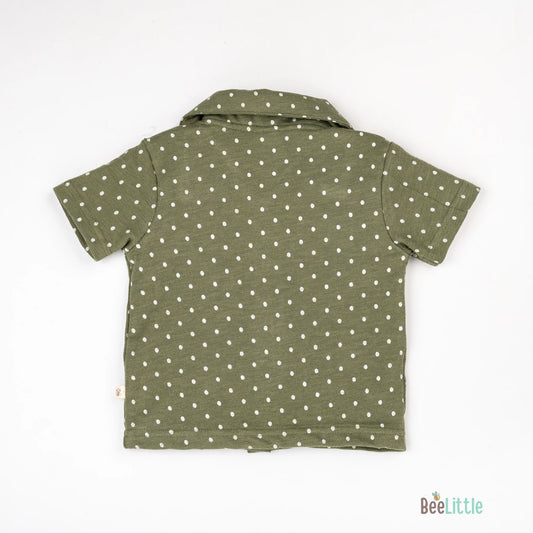 BeeLittle Green Coord Set-Olive Dots-Organic Cotton-For Infants