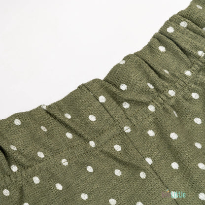 BeeLittle Green Coord Set-Olive Dots-Organic Cotton-For Infants