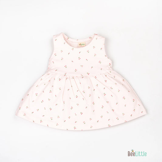 BeeLittle Pastel Pink Frock Dress-Tiny Tulips-Cotton-For Infants