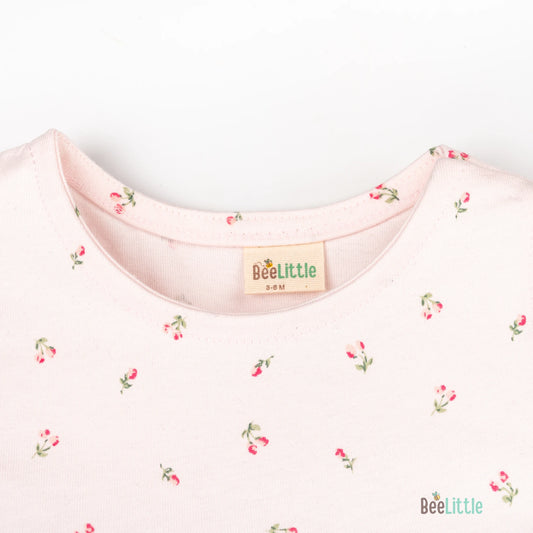 BeeLittle Pastel Pink Frock Dress-Tiny Tulips-Cotton-For Infants