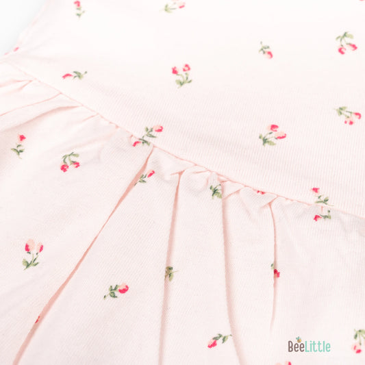 BeeLittle Pastel Pink Frock Dress-Tiny Tulips-Cotton-For Infants