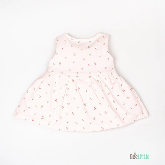 BeeLittle Pastel Pink Frock Dress-Tiny Tulips-Cotton-For Infants