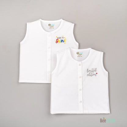 BeeLittle White Jhabla-Limited Edition-Organic Cotton-For Infants