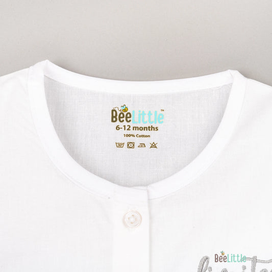 BeeLittle White Jhabla-Limited Edition-Organic Cotton-For Infants