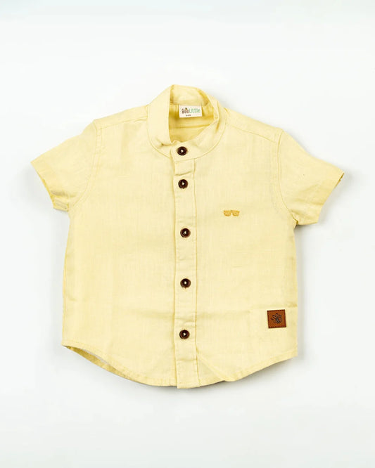 BeeLittle Yellow Shirt-Solid-Cotton-For Infants