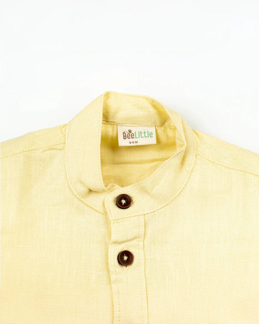 BeeLittle Yellow Shirt-Solid-Cotton-For Infants