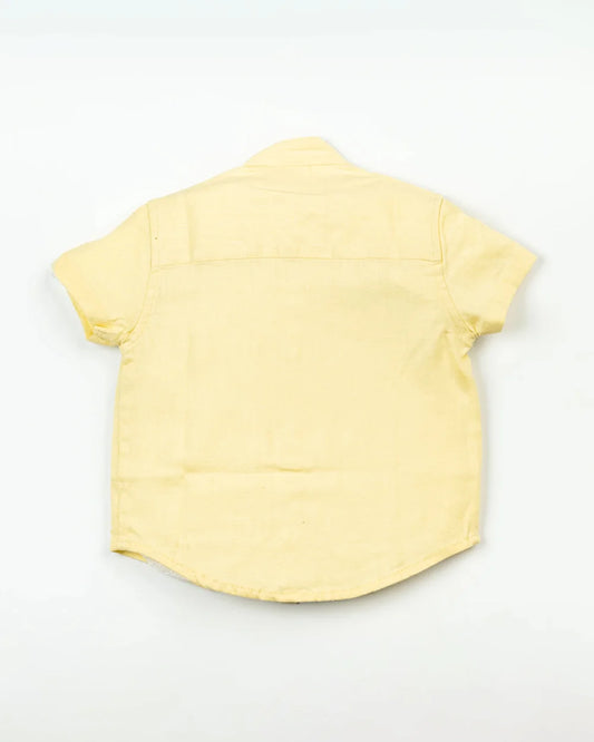 BeeLittle Yellow Shirt-Solid-Cotton-For Infants