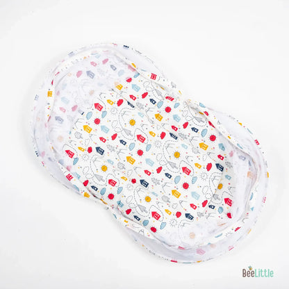 Bee Little Baby Gadda Set-With Mosquito Net-Organic Cotton-Multicolor-On The Way-For Infants