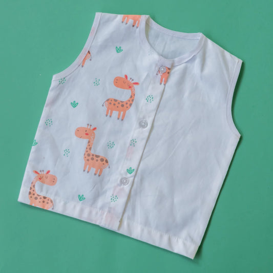 BeeLittle White Jhabla-G for Giffy-Organic Cotton-For Infants