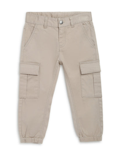 Chicco Beige Trouser-Solid-Cotton-For Infants