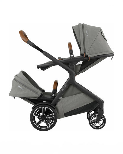 Nuna Demi Grow Baby Stroller & Sibling Seat Combo-Stroller Features (Height Adjustable Parent Handle Bar, Reversible Seat, Upto 22 Kg)-Sibling Seat Features (Removable Head Support, Three Recline Positions, Upto 15 Kg)-Oxford
