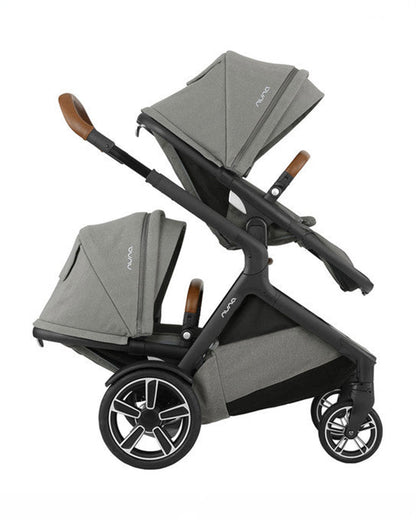 Nuna Demi Grow Baby Stroller & Sibling Seat Combo-Stroller Features (Height Adjustable Parent Handle Bar, Reversible Seat, Upto 22 Kg)-Sibling Seat Features (Removable Head Support, Three Recline Positions, Upto 15 Kg)-Oxford