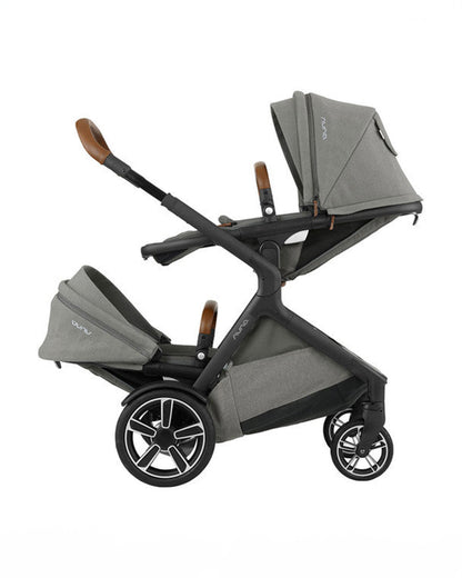 Nuna Demi Grow Baby Stroller & Sibling Seat Combo-Stroller Features (Height Adjustable Parent Handle Bar, Reversible Seat, Upto 22 Kg)-Sibling Seat Features (Removable Head Support, Three Recline Positions, Upto 15 Kg)-Oxford