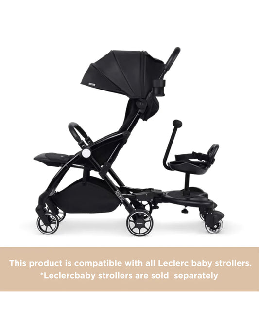 Leclerc Uni Wheeled Board for Strollers-With Adapters-for 2 to 5Y (Upto 25 Kg)-Black