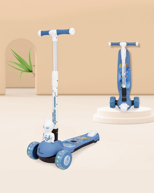 R for Rabbit Road Runner Astro Baby Scooter-3 Level Height Adjustment-BIS Safety Certified-3Y+ (Upto 75 Kg)-Blue