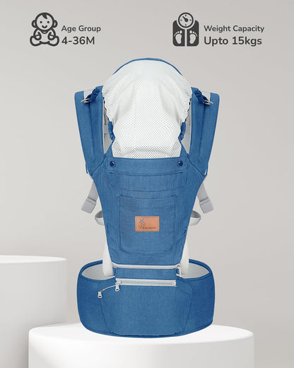 Baby Carrier Hipseat Blue Color Baby Carrier With Detachable Hip