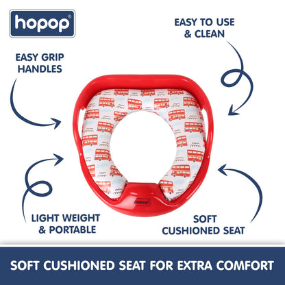 Hopop Baby Potty Seat-With Soft Cushioning & Side Handles-6 to 48M-Bus