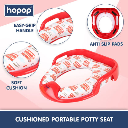 Hopop Baby Potty Seat-With Soft Cushioning & Side Handles-6 to 48M-Bus