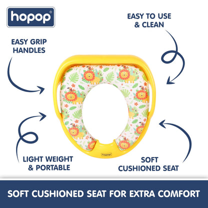Hopop Baby Potty Seat-With Soft Cushioning & Side Handles-6 to 48M-Lion