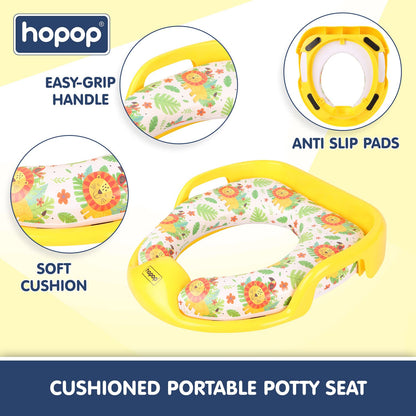 Hopop Baby Potty Seat-With Soft Cushioning & Side Handles-6 to 48M-Lion