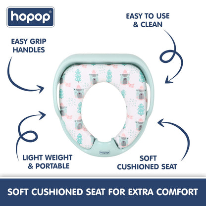 Hopop Baby Potty Seat-With Soft Cushioning & Side Handles-6 to 48M-Bear