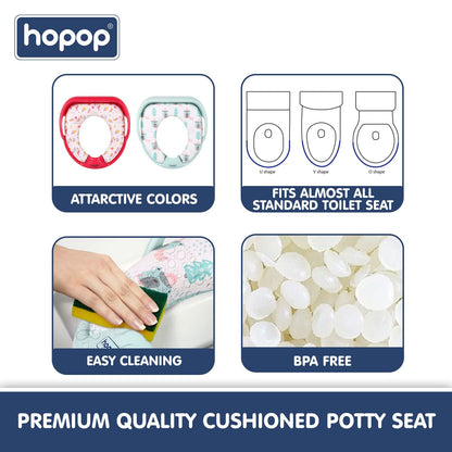 Hopop Baby Potty Seat-With Soft Cushioning & Side Handles-6 to 48M-Bear