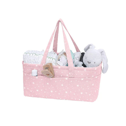 Hopop Diaper Caddy-With Side Pockets-Pink