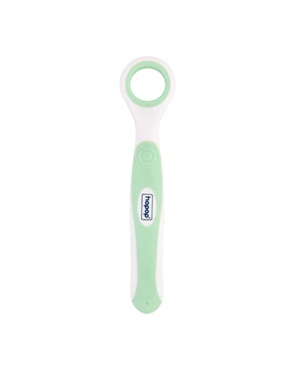 Hopop Baby Tongue Cleaner-With Rounded Edges-Green