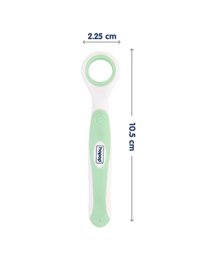 Hopop Baby Tongue Cleaner-With Rounded Edges-Green