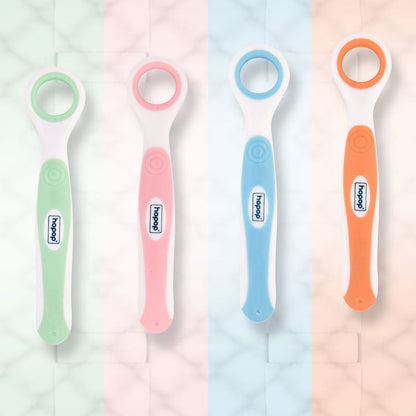 Hopop Baby Tongue Cleaner-With Rounded Edges-Pink