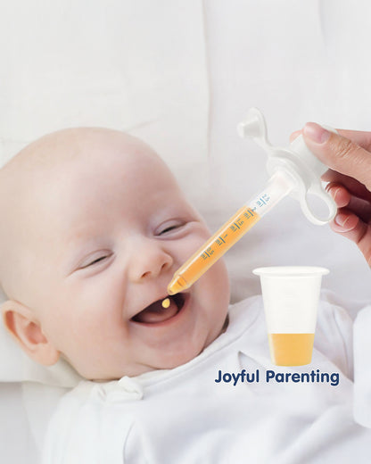 Hopop Medicine Dispenser & Dropper-With Spill Proof Design & Marked Measurements-White-For Infants