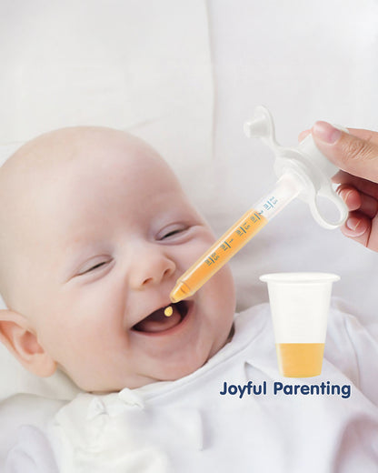 Hopop Medicine Dispenser & Dropper-With Spill Proof Design & Marked Measurements-Blue-For Infants