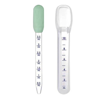 Hopop Medicine Spoon & Dropper-With Spill Proof Design & Marked Measurements-Green-For Infants