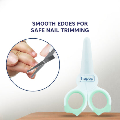 Hopop Baby Nail Scissor-With Rounded Tips-0 to 12M-Green