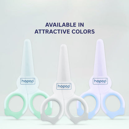 Hopop Baby Nail Scissor-With Rounded Tips-0 to 12M-Green